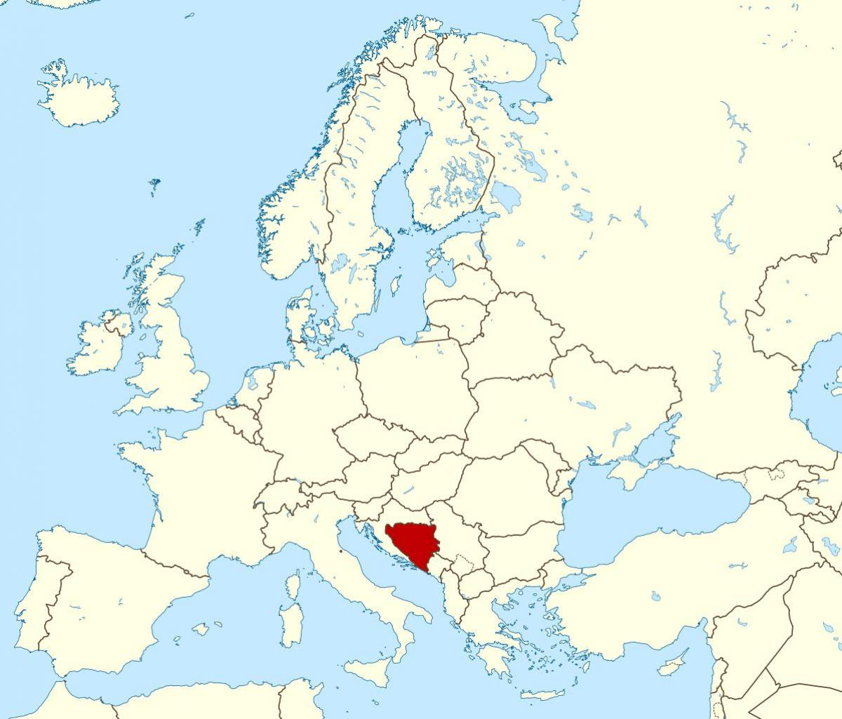 Mapa Bosne miesto na svete