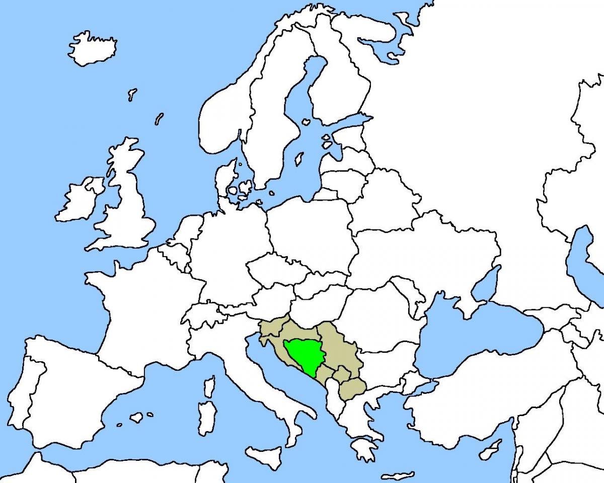 Mapa Bosne miesto na 