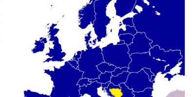 Mapa Bosne a Hercegovine európe