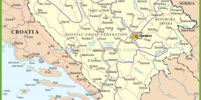 Mapa Bosne cesty