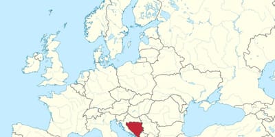Bosna na mape európy