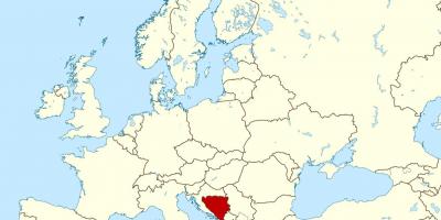 Bosne a Hercegovine na mape sveta