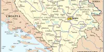 Mapa Bosne turistické