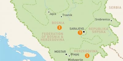 Mapy sarajeva v Bosne